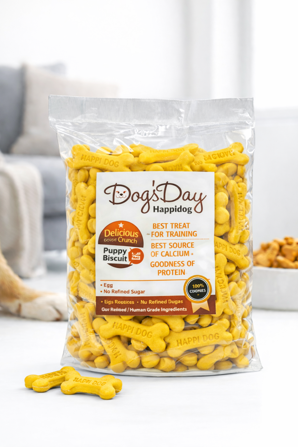 Adult Dog Biscuits Egg Flavour 1Kg