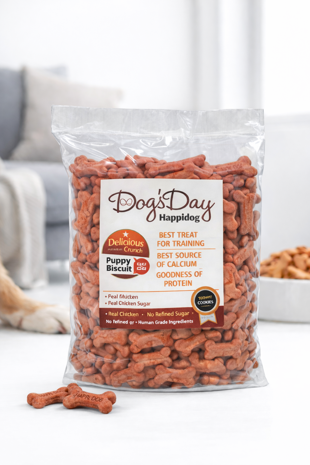 Puppy Dog Biscuits Mutton Flavour 1Kg Poly Pack